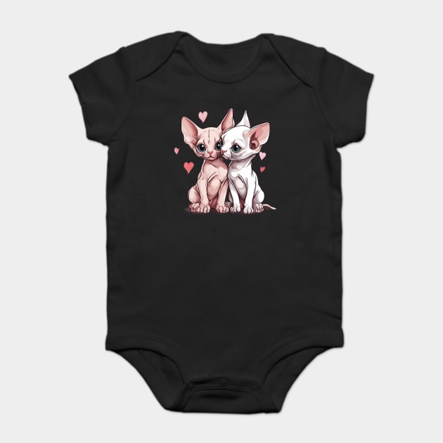 Cute Sphynx Cat Baby Bodysuit by animegirlnft